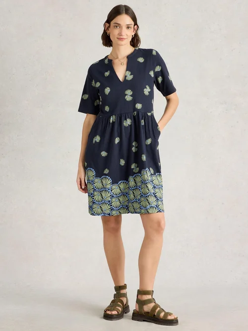 Robe en jersey Thea - Navy Pr - 50/R Image 2