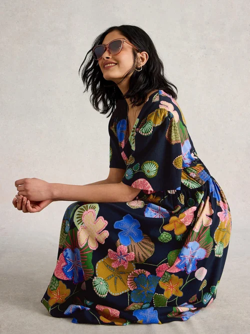 Robe midi Lucy - Navy Multi - 52/R Image 1