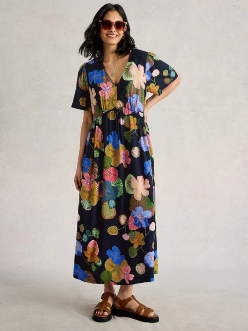 Robe midi Lucy - Navy Multi - 52/R Image 2