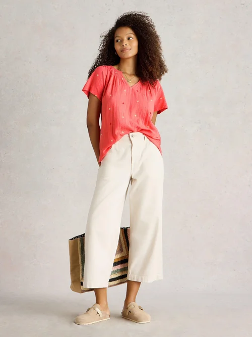 TOP BRODÉ LUELLA - Coral Mlt - 52 Image 2