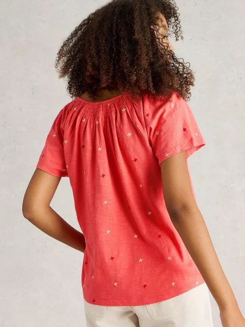 TOP BRODÉ LUELLA - Coral Mlt - 42 Image 4
