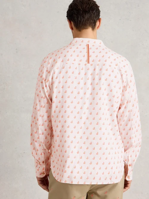 Chemise en lin imprimé flamant rose - White Pr - XXXL Image 4