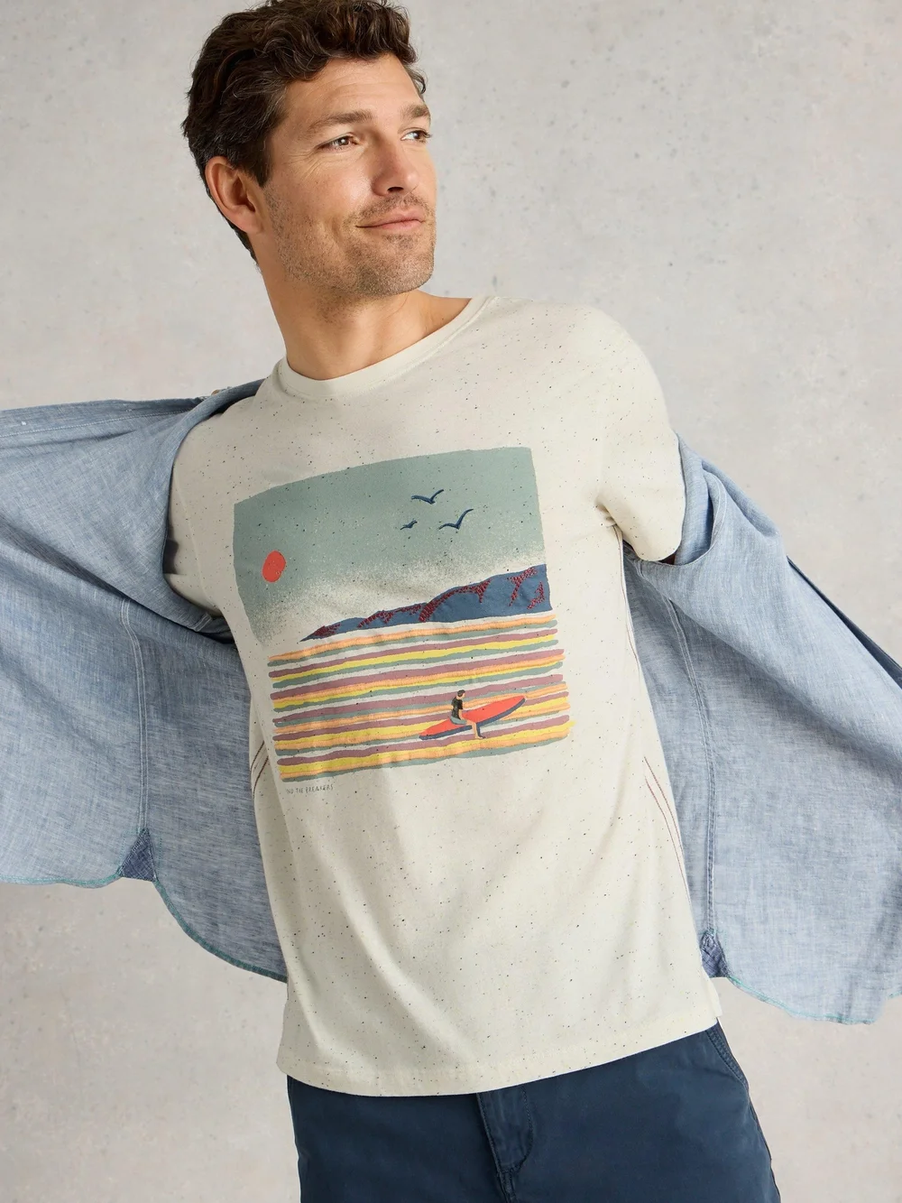 T-shirt graphique Abersoch Surfer - Nat Pr - XXL Image 1