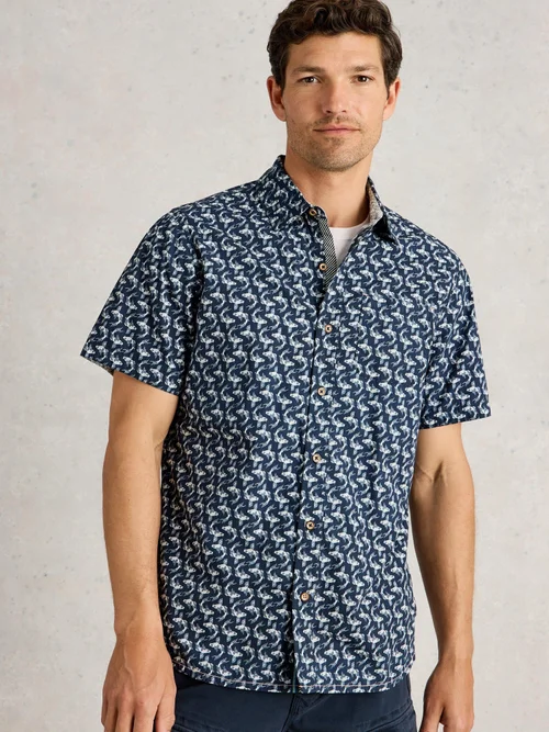 Chemise imprimée Finsbury Koi - Navy Pr - XXXL Image 1