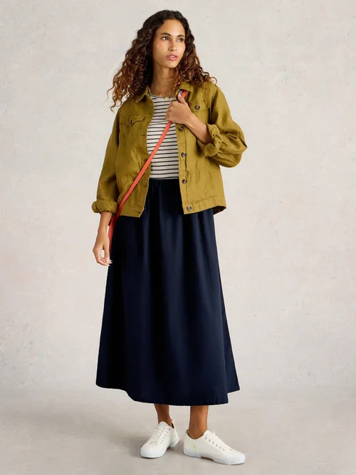 Robe midi Shay en popeline - Dark Navy - 46/R Image 2