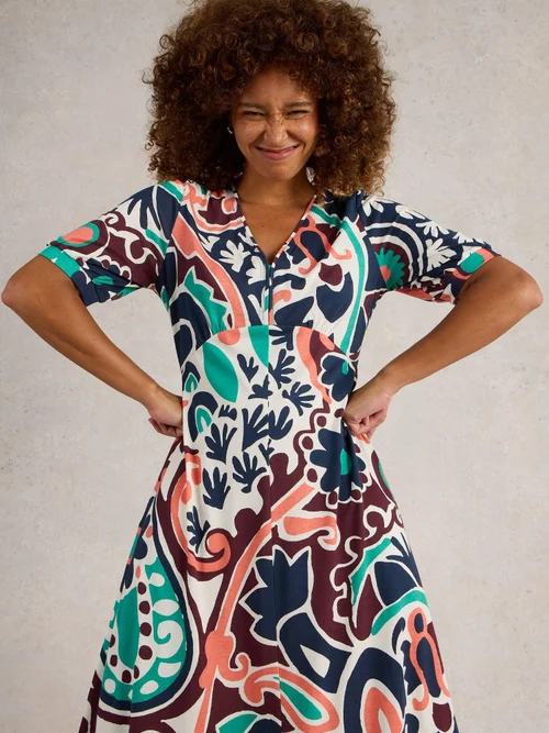Robe en jersey Megan - Blk Mlt - 52/R Image 3
