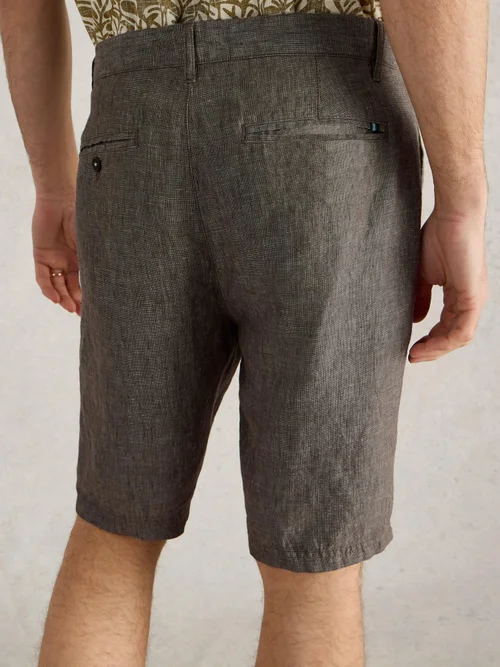Short chino en lin - Khaki Grn - 40/R Image 4