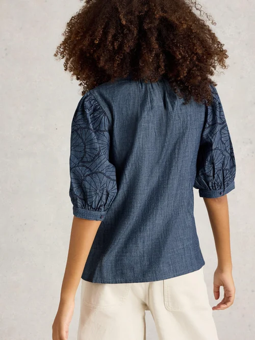 Haut en chambray Finley - Chamb Blue - 46 Image 4