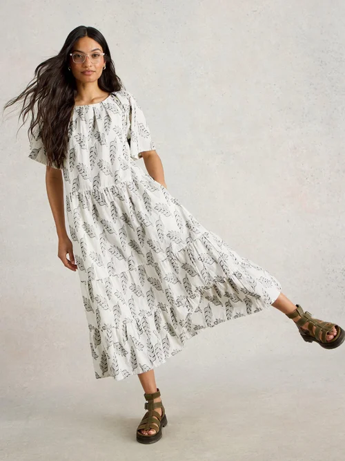 Robe en jacquard épicé - White Mlt - 38/R Image 1