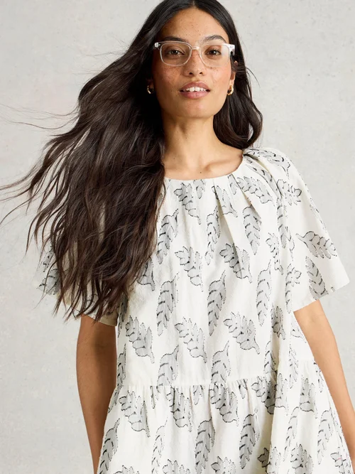 Robe en jacquard épicé - White Mlt - 38/R Image 3