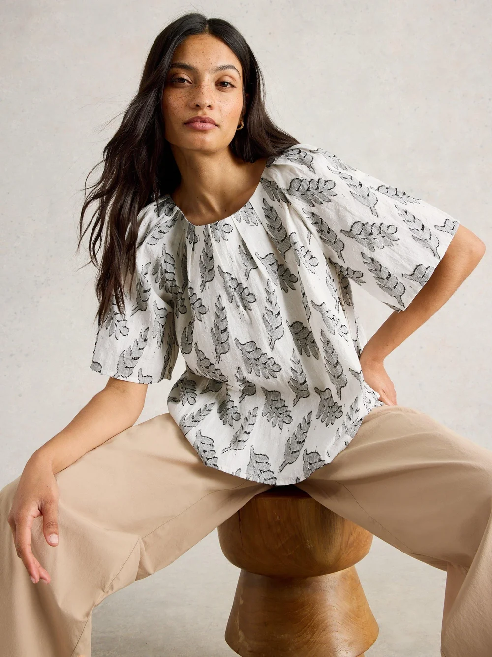 Top en jacquard Spruce - White Mlt - 52 Image 1