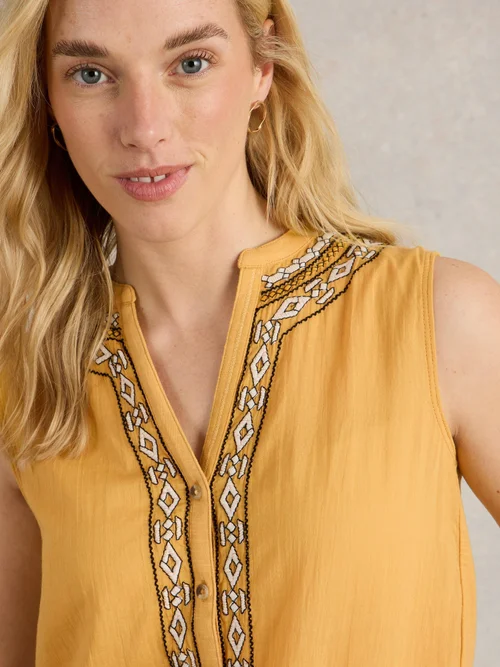 CHEMISE SANS MANCHES TULIP MIX - Mid Yellow - 46 Image 3