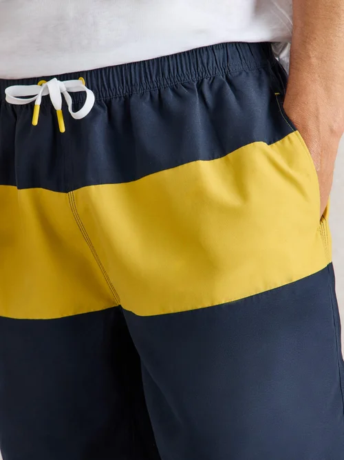 Short De Bain Volley À Empiècements Colorés - Navy Multi - XXL Image 3