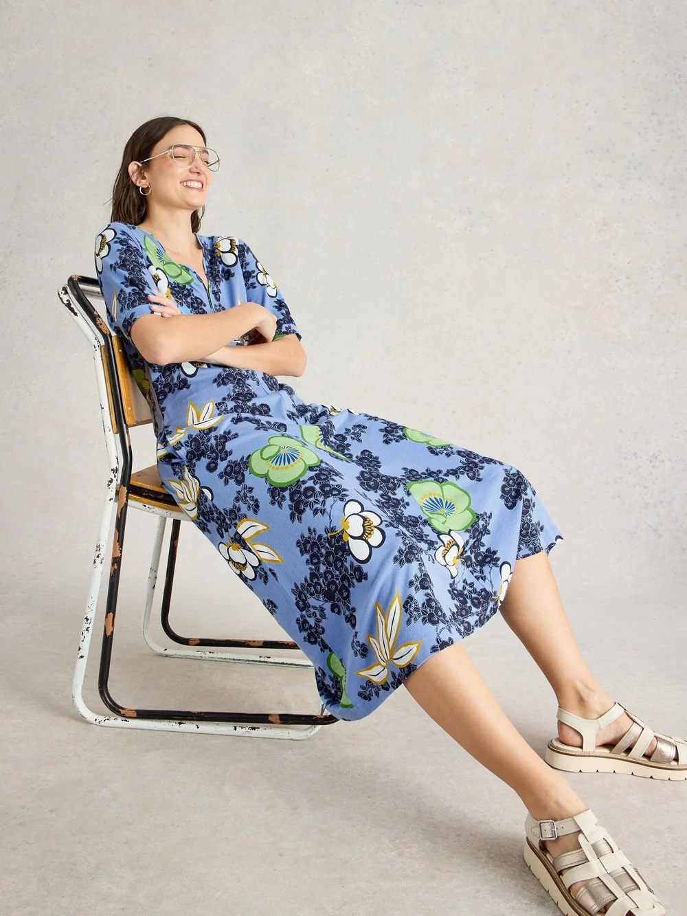 Robe En Jersey Megan - Brt Blue - 52/R Image 1