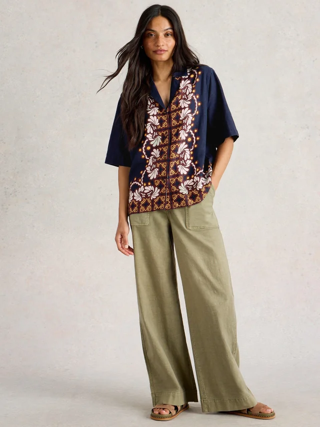 Chemise de plage Bella en lin mélangé