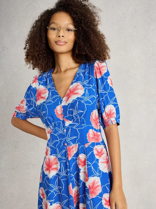 Robe Hazel coupée en biais - Blue Pr - 52/R Image 3