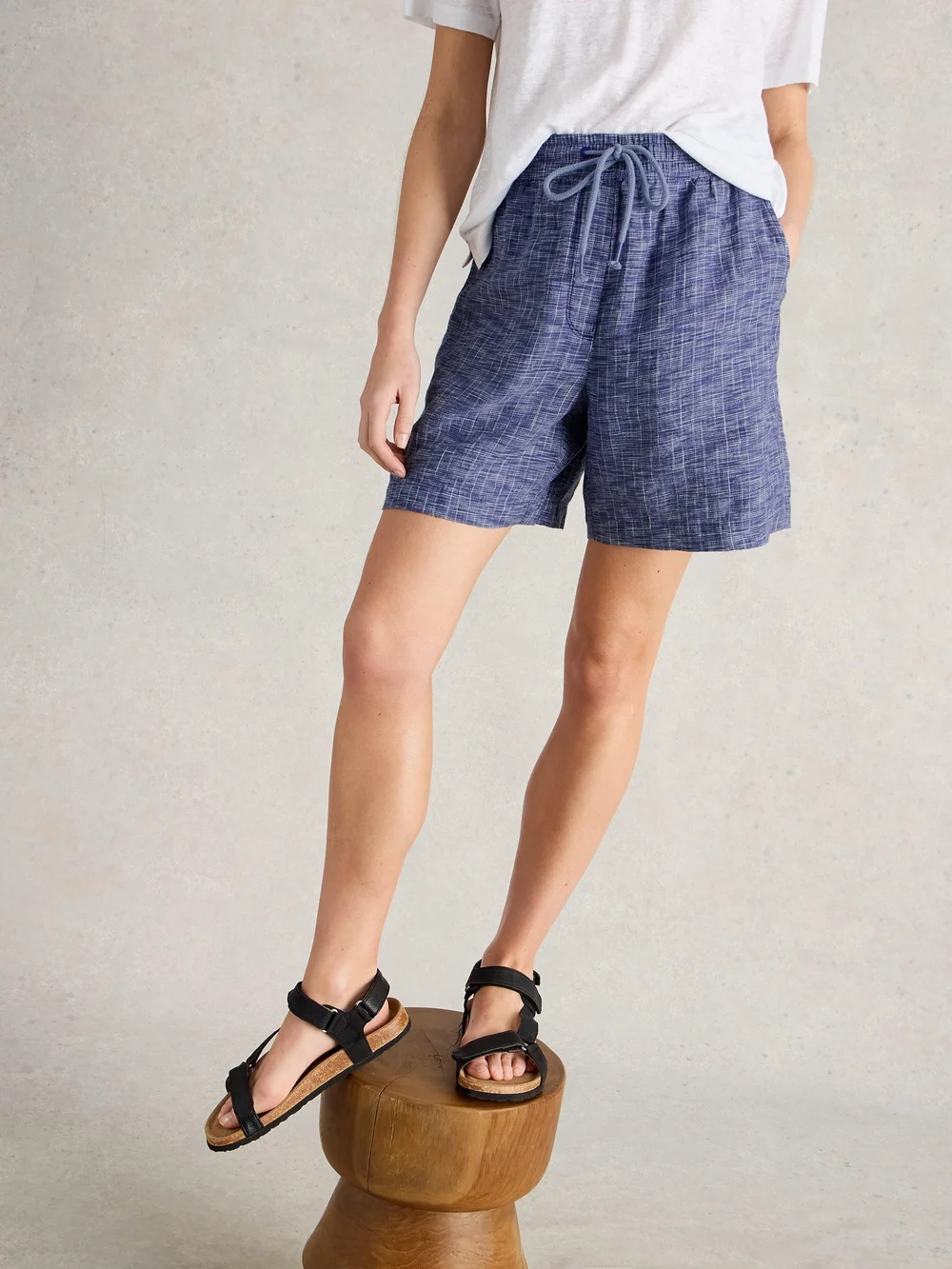 Short Belle en lin - Blue Mlt - 34 Image 1