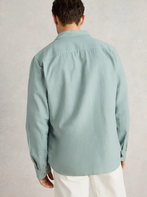 Chemise longue en lin et coton Ely - Lgt Blue - XXL Image 4