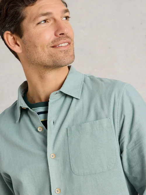 Chemise longue en lin et coton Ely - Lgt Blue - XXL Image 3