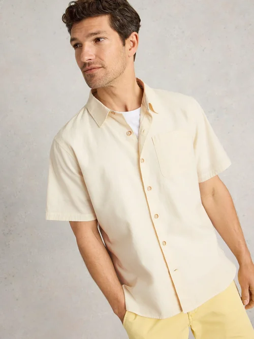 Chemise courte Ely en lin et coton - Nat White - XXL Image 1