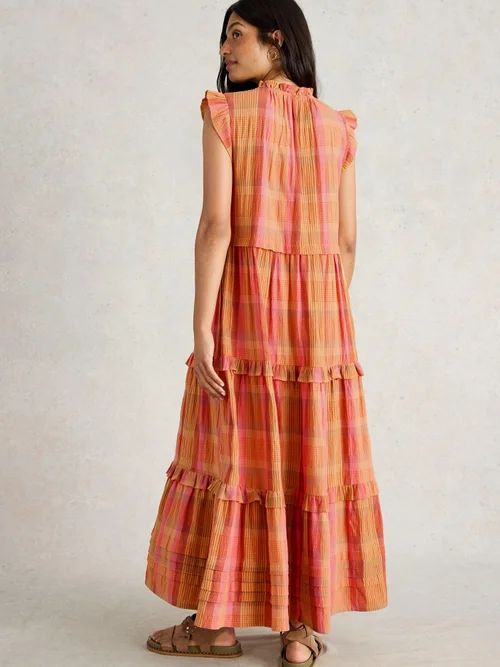 Robe longue à carreaux Rosie - Pink Mlt - 46/R Image 4