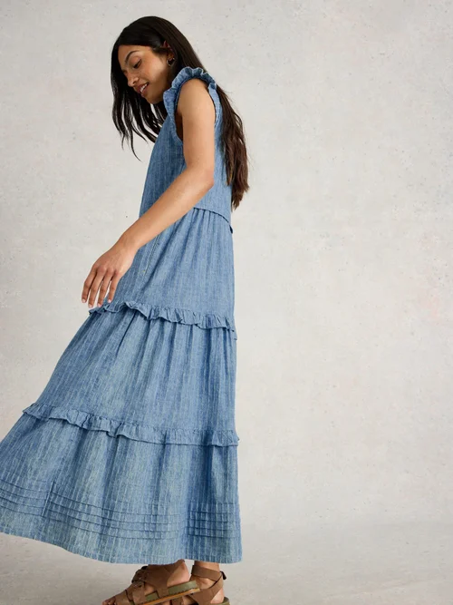 Robe longue à rayures Rosie - Blue Mlt - 52/R Image 3