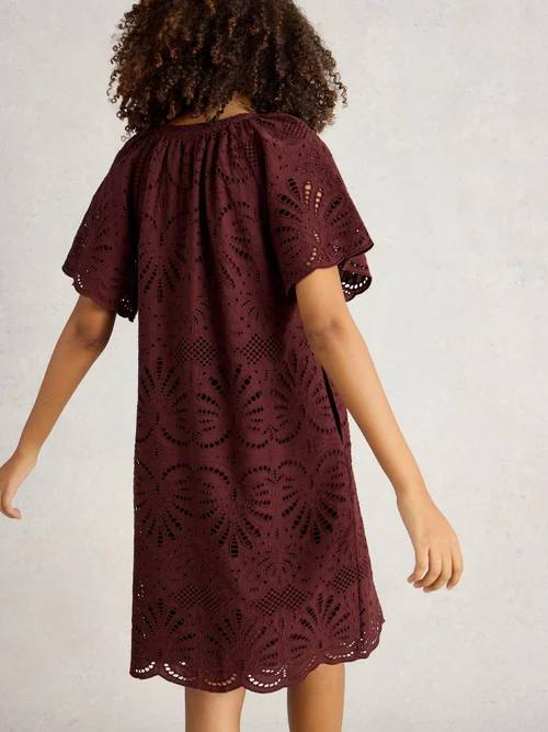 Robe Lindsay Broderie - Dk Red - 52/R Image 4