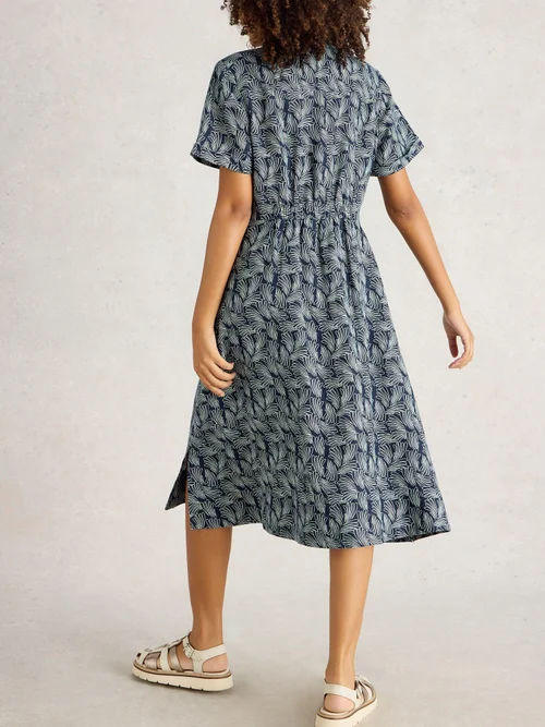 Robe en lin Iris - Navy Pr - 36/R Image 4