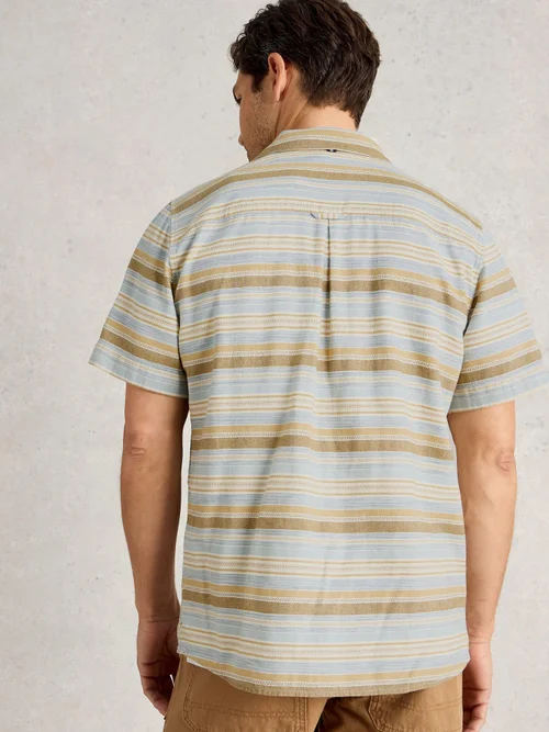Chemise à rayures horizontales SS - Blue Mlt - XXL Image 4