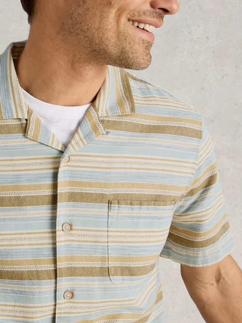 Chemise à rayures horizontales SS - Blue Mlt - XXL Image 3