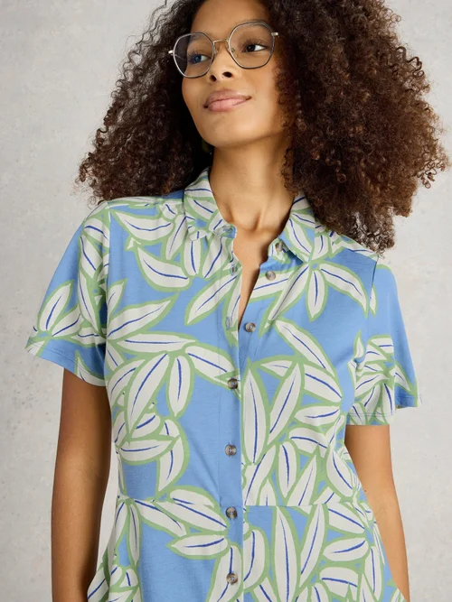 Robe Chemise En Jersey Rua - Blue Pr - 52/R Image 3