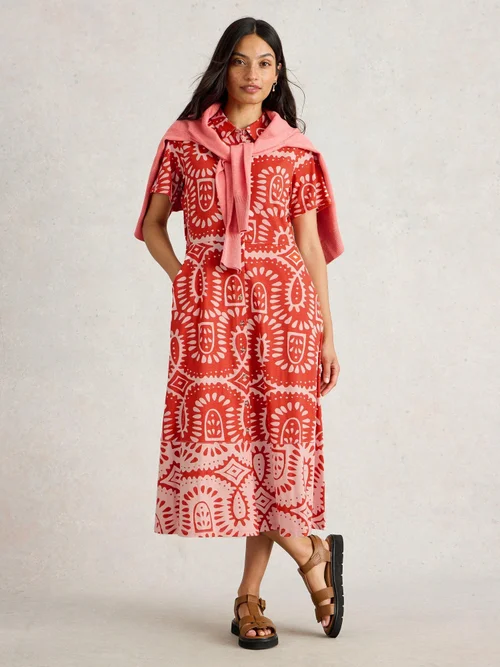 Robe Chemise En Jersey Rua - Red Pr - 42/R Image 2