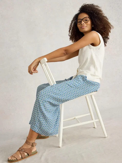 Jupe-culotte froissée Lisette - Blue Pr - 50/R Image 1