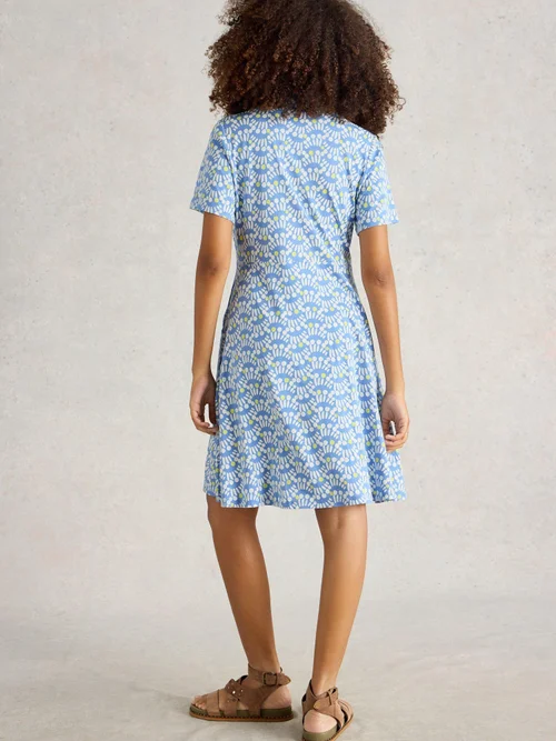 Robe chemise en jersey Ria - Blue Pr - 52/R Image 4