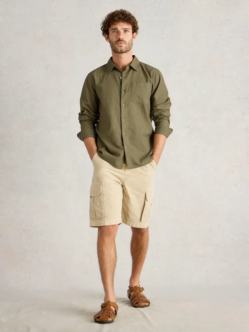 Chemise longue en lin et coton Ely - Khaki Grn - XXXL Image 2