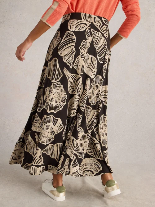 Jupe longue en jersey Jada - Blk Pr - 34/R Image 4