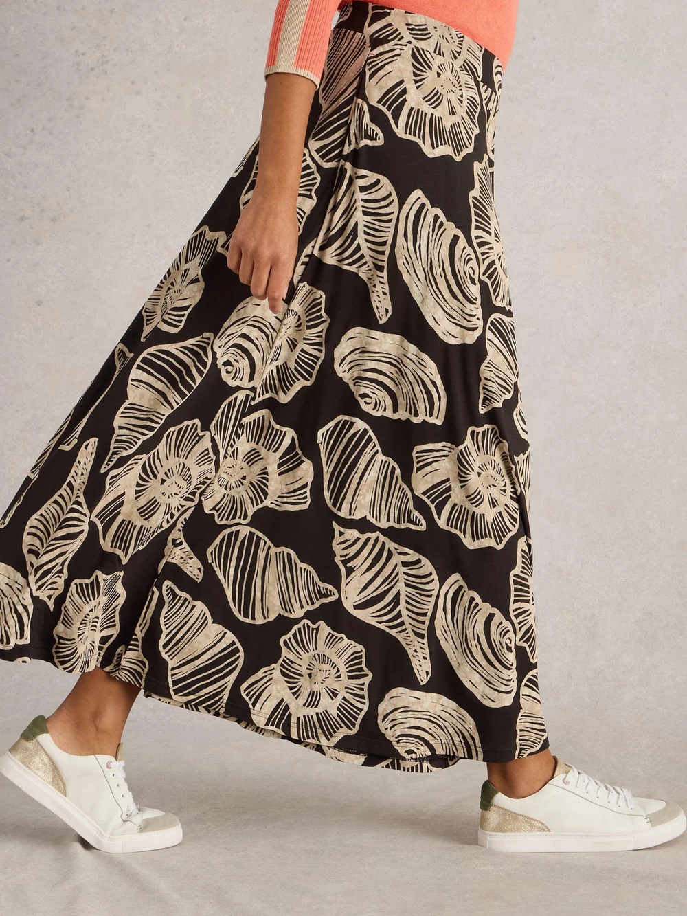 Jupe longue en jersey Jada - Blk Pr - 52/R Image 1