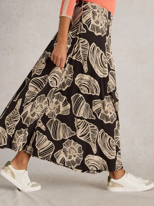 Jupe longue en jersey Jada - Blk Pr - 34/R Image 1