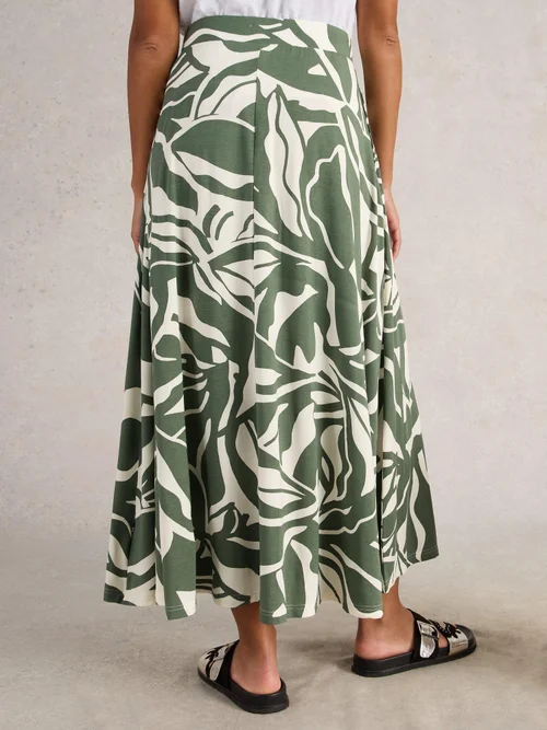 Jupe longue en jersey Jada - Green Pr - 52/R Image 4