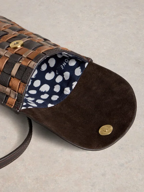 Sac À Téléphone Coco Weave En Cuir Image 3