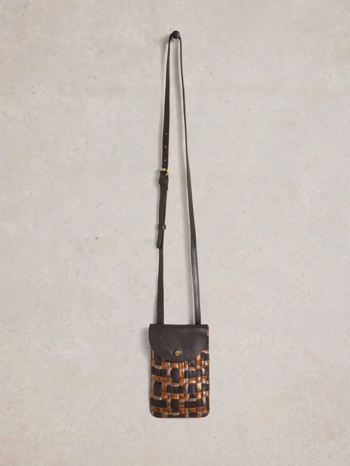 Sac À Téléphone Coco Weave En Cuir Image 2