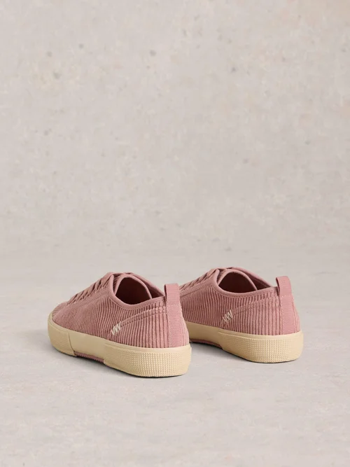 Baskets à lacets Pippa en velours côtelé - Lgt Pink - 40 Image 4