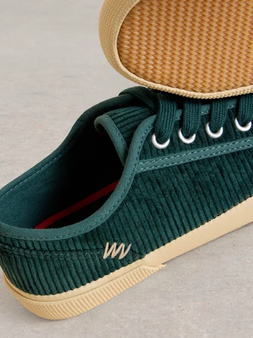 Baskets à lacets Pippa en velours côtelé - Dk Teal - 41 Image 3