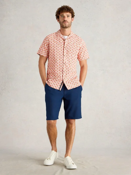 Short en lin mélangé avec cordon - Dark Navy - 38/R Image 2