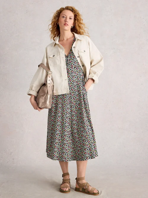 Robe En Jersey Megan - Navy Multi - 34/R Image 2