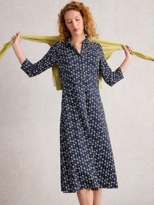 Robe Chemise En Jersey Rua - Navy Pr - 52/R Image 3