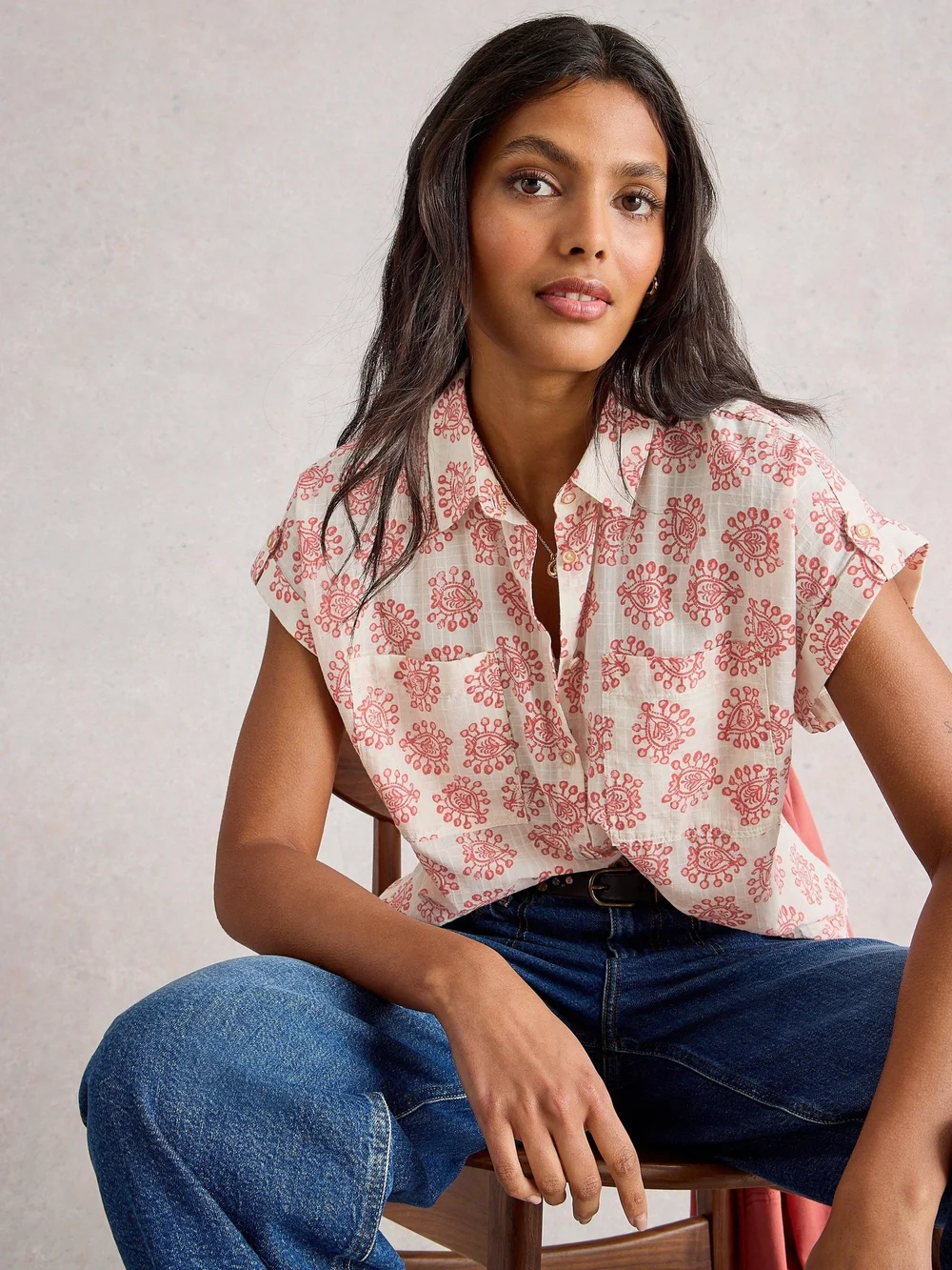 Chemise En Coton Biologique Ellie - Ivory Mlt - 50 Image 1