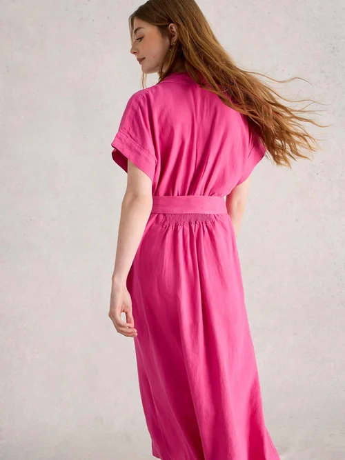 Robe Marianne en lin mélangé - Brt Pink - 52/R Image 4