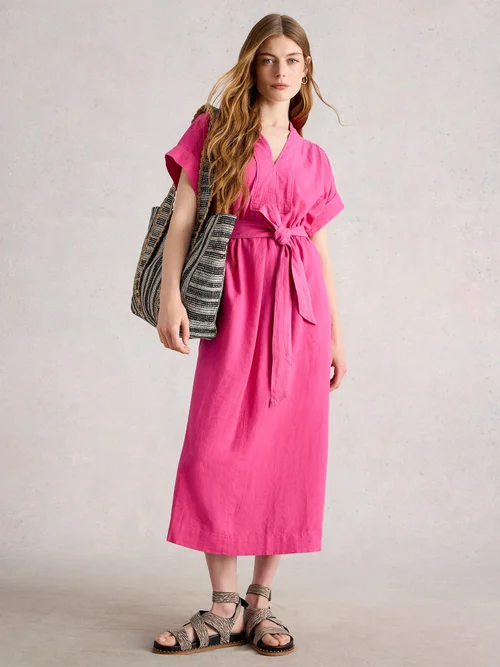 Robe Marianne en lin mélangé - Brt Pink - 52/R Image 2