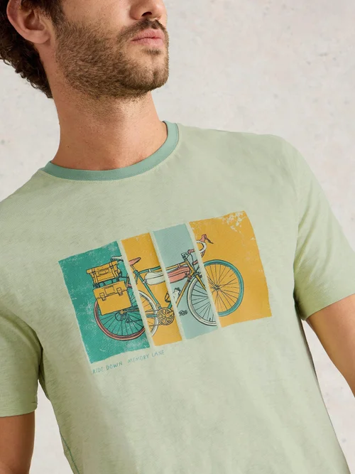 T-shirt graphique Abersoch Bike - Green Pr - XXL Image 3